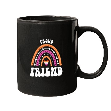 Discover Proud Friend Lesbian Pride Rainbow Mugs