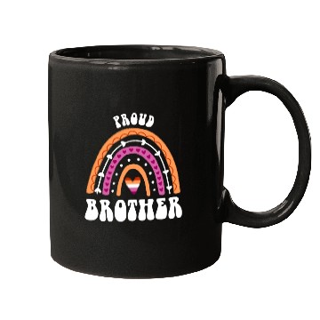 Discover Proud Brother Lesbian Pride Rainbow Mugs