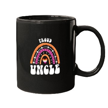 Discover Proud Uncle Lesbian Pride Rainbow Mugs
