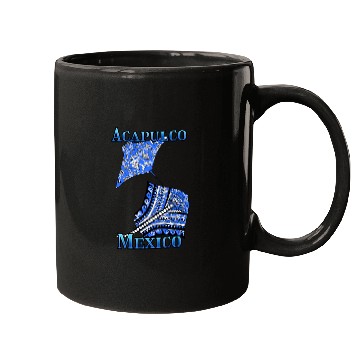 Discover Acapulco Vacation Tribal Stingrays Mugs