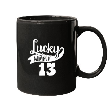 Discover Lucky Number 13 Birthday Party Design Mugs