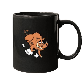 Discover Wild boar animal cartoon running Mugs