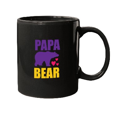 Discover Papa bear funny fathers day Mugs