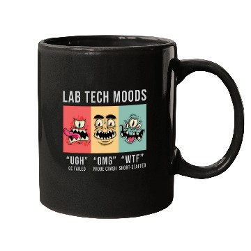 Discover Lab Tech Moods Laboratory Science Technician Gift Mugs