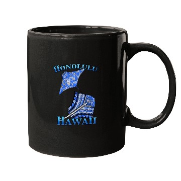 Discover Honolulu Vacation Tribal Stingrays Mugs