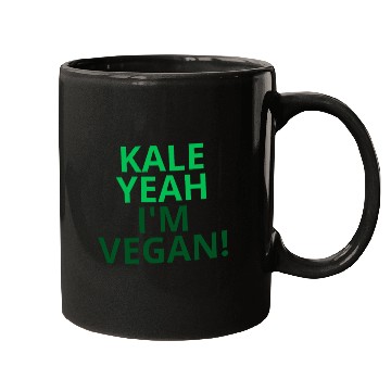 Discover Kale Yeah I'm Vegan (all green version) Mugs