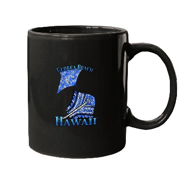 Discover Keokea Beach Vacation Tribal Stingrays Mugs