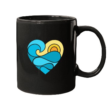 Discover Summer Heart Ocean Mugs