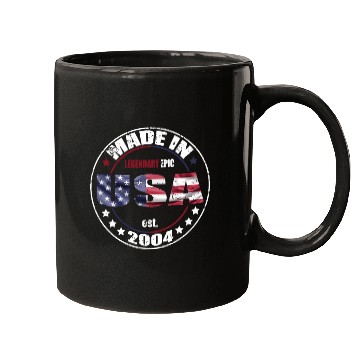 Discover Birthday Saying Born USA 2004 Mugs