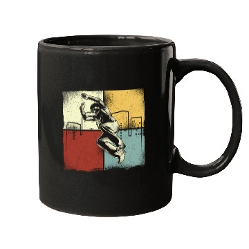 Discover Parkour Free Running Traceur Retro Mugs