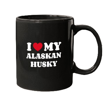 Discover I Love My Alaskan Husky Mugs