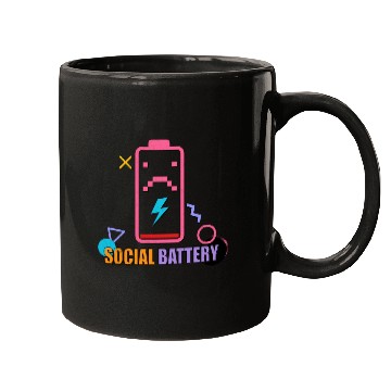 Discover Introverted 90s Style Vibe Social Battery Nineties Mugs