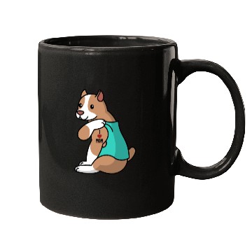 Discover I Love Mom Tattoo Pit Bull Mugs