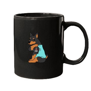 Discover I Love Mom Tattoo Miniature Pinscher Mugs