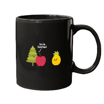 Discover You're Adopted Pineapple Adoption Mugs