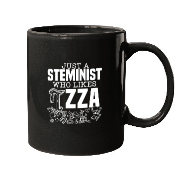 Discover Just A Steminist Who Likes Pizza Engineering Pi Mugs