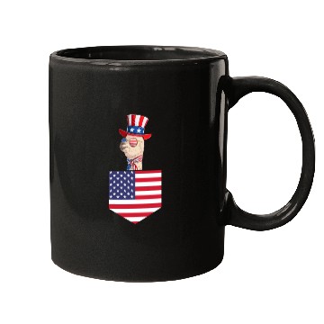 Discover Llama Patriotic Day US Flag Llama Pocket 4th of Mugs