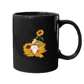 Discover Cute Gnome Sunflower Gardening Gnomes Mugs