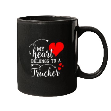 Discover I Love My Trucker Husband Wife Gift Valentines Day Mugs