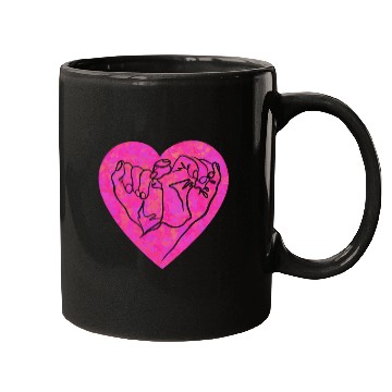 Discover Hands gesture in heart shape girly Mugs