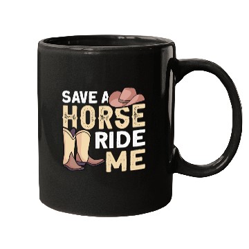 Discover Horse Ride Cowboy Mugs
