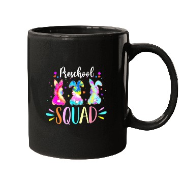 Discover Cute Bunnies Preschool Teacher Squad Easter Day Mugs