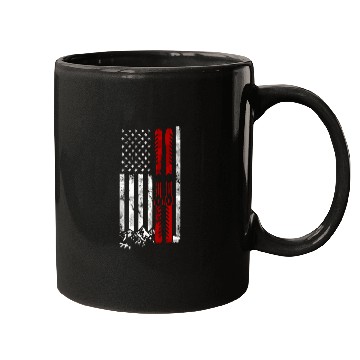 Discover Ski Us American Flag Skiing Mugs