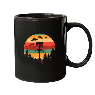 Discover Funny Disc Golf UFO Player Coach Retro Mugs