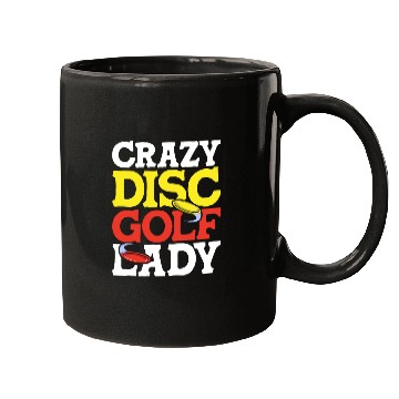 Discover Crazy Disc Golf Lady Disc Golfer Mugs