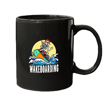 Discover Wakeboarder Skeleton On The Wakeboarding Mugs