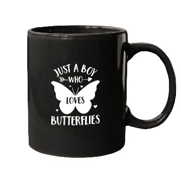 Discover Just a Boy Who Loves Butterflies Butterfly Lover Mugs