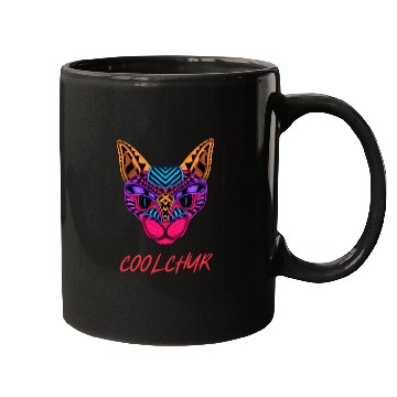 Discover Neon Cat Coolchur Mugs