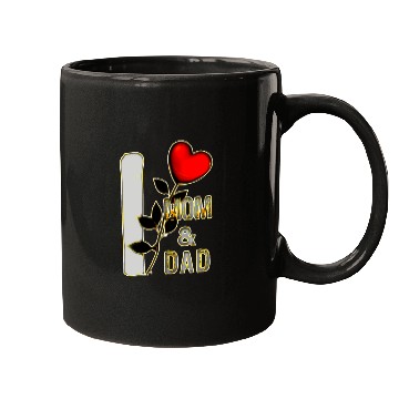 Discover I love mom and dad with heart of a rose Mugs