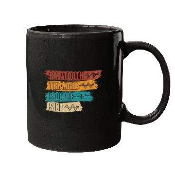 Discover Synthesizer Sine Sawtooth Square Triangle Retro Mugs