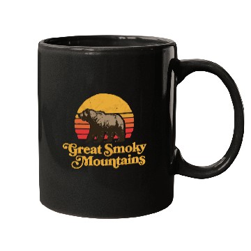 Discover Retro Great Smoky Mountains Park Bear Mugs