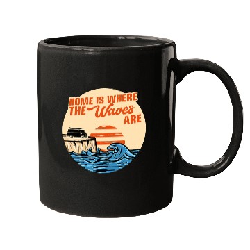 Discover Surfing Surfer Home Is Where The Waves Are Sailing Mugs