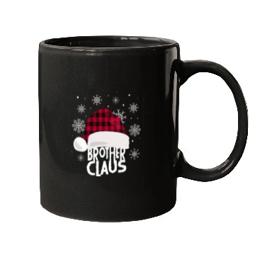 Discover Brother Claus Christmas Buffalo Plaid Santa Hat Mugs