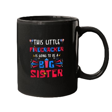Discover This Little Firecracker is going to be Big Sister Mugs