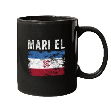 Discover Mari El Flag Distressed - Mari Flag Mugs