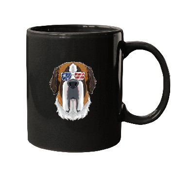 Discover Saint Bernard USA Sunglasses I American Flag Mugs