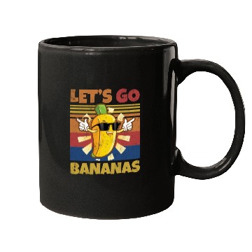 Discover Retro Let's Bananas Funny Banana Mugs