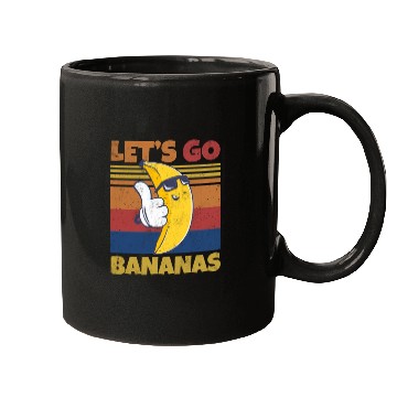 Discover Retro Let's Bananas Funny Cool Banana Mugs