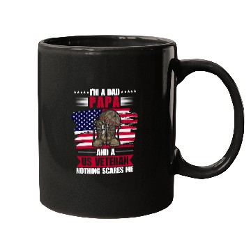 Discover US Veteran Dad American Flag Patriotic Mugs