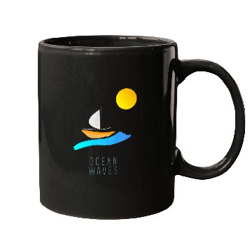 Discover Ocean Waves Sailing Yachting Abstract Mugs