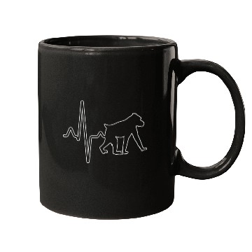 Discover monkey heartbeat Mugs