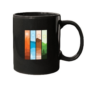 Discover Artistic Nature Wilderness Mountain Landscape Mugs