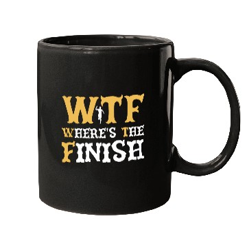 Discover WTF Where's The Finish - Running Runner Mugs