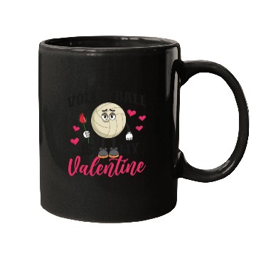 Discover Volleyball Player Team Valentines Mugs