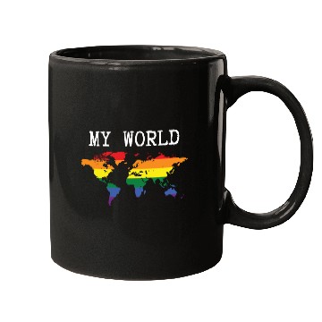 Discover my world, lgbt community Mugs