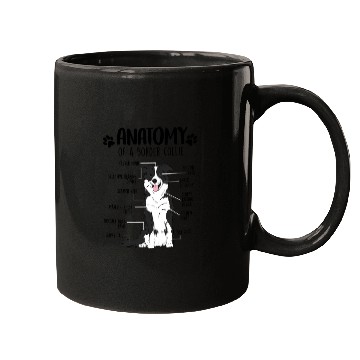 Discover Funny Anatomy Border Collie Dog Lover Mugs